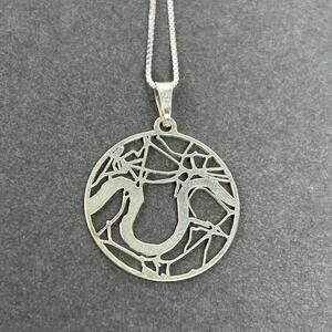 London, England Aerial Map Necklace Solid 925s Silver Map‎ Your Memories